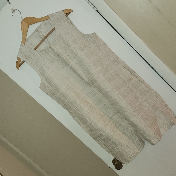 Eileen Fisher Natural Check Organic Cotton Linen Jacquard and dress Smal… - Picture 6 of 15